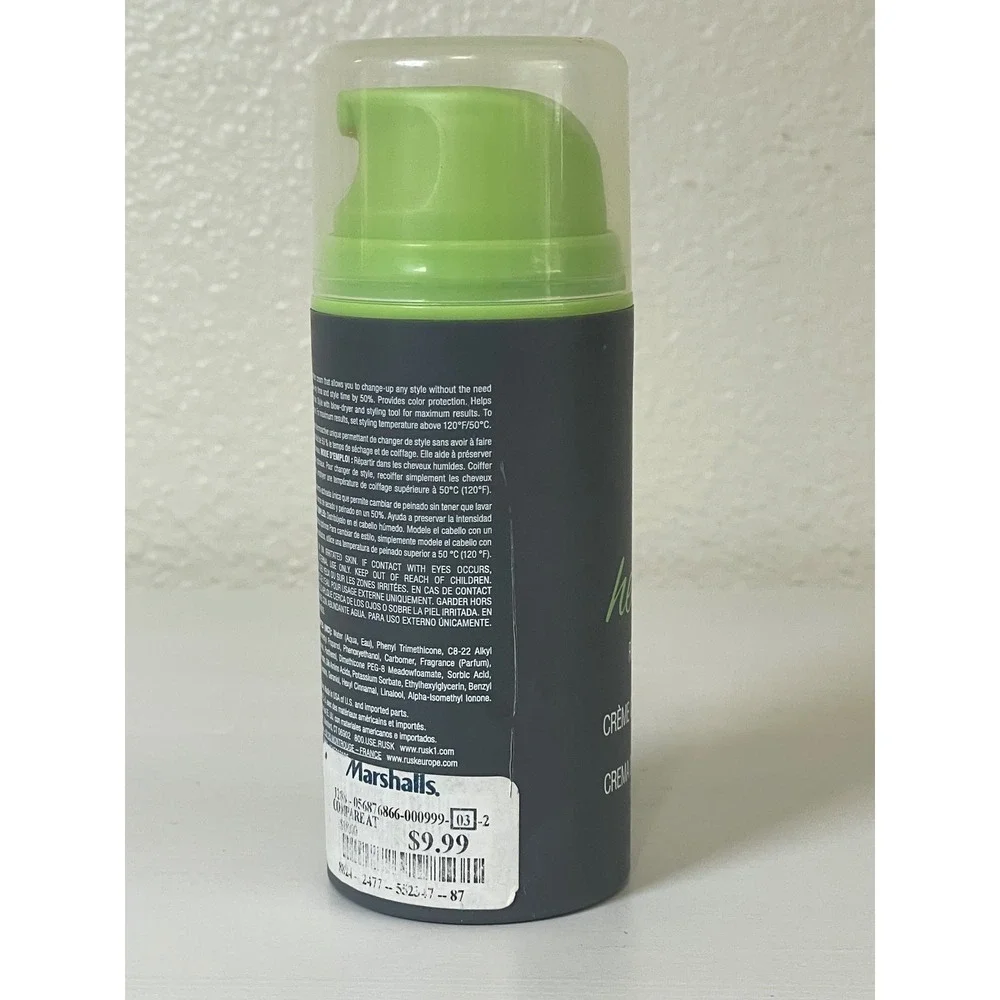 Rusk Heatshift Re-Styling Cream 3.4oz Grey Full Medium Hold Heat Activated